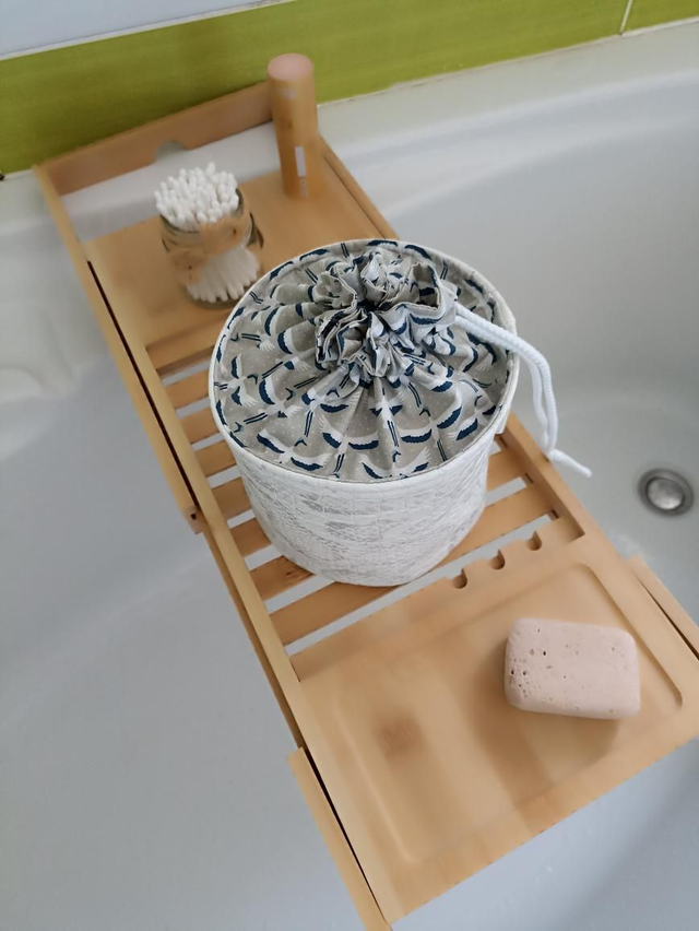 Panier pochon rond Grues