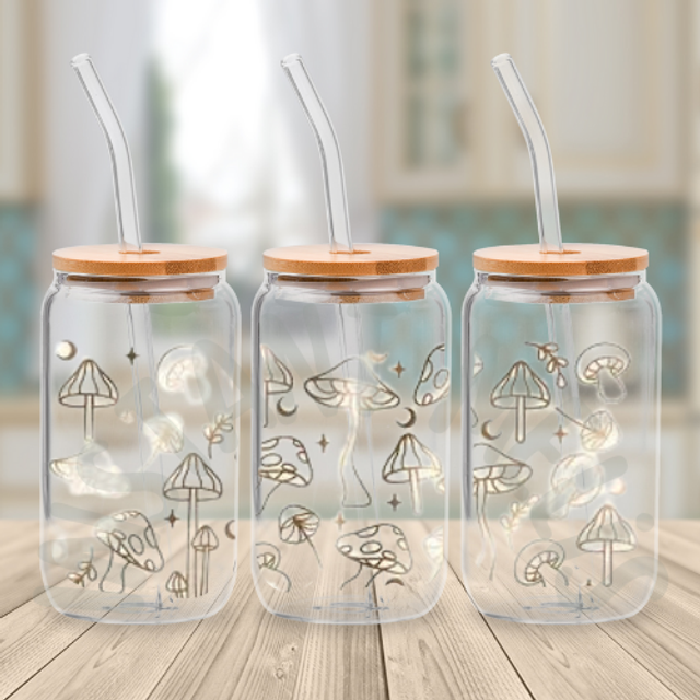 Canette en verre - Champignon Doré