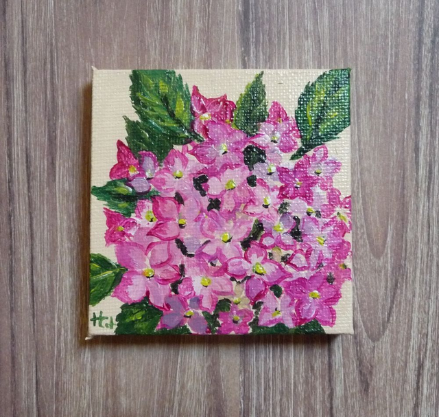 Mini  peinture magnétique hortensia