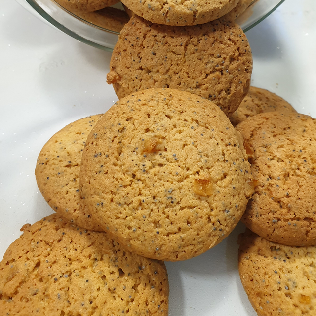 Cookies orange pavot