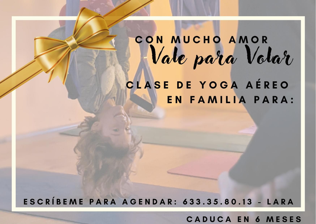 Yoga aéreo en familia (2 adultos y max 3 niños)