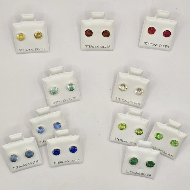 925 Studs with Seaglass from Berwickshire Scotland