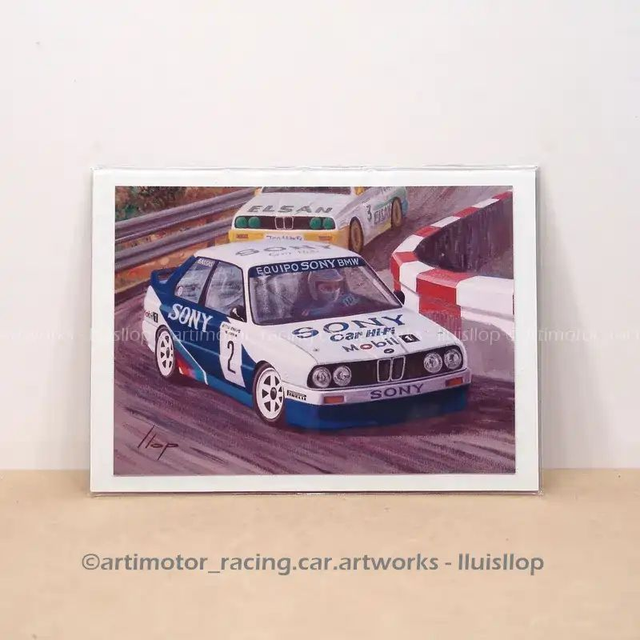 Artimotor prints - mini lito 13x18 1989 BMW M3 Pep Bassas campeon de España de rallys
