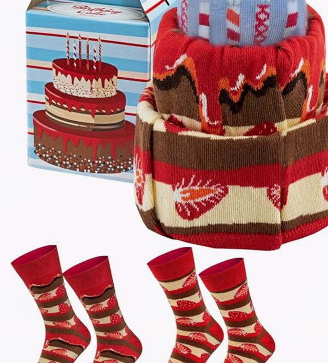 Chaussettes gâteau d'anniversaire 