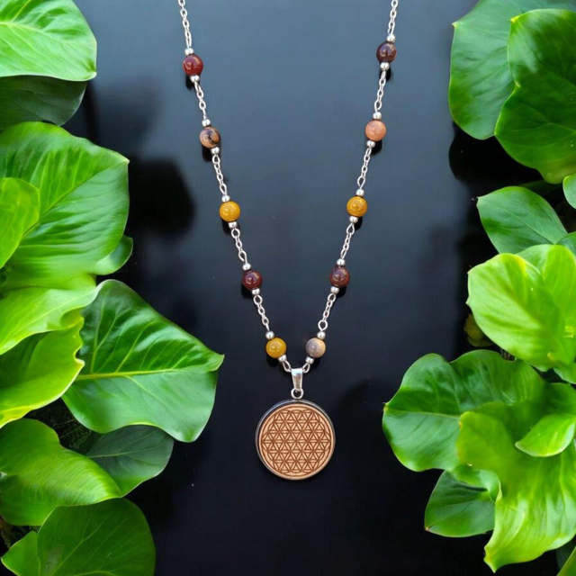 Collier Maîleen en Jaspe Mokaite