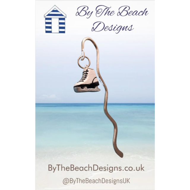 White Figure Skate Bookmark