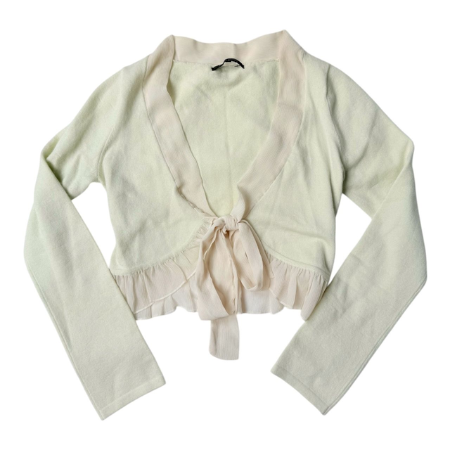 Japanese brand coquette cream/light yellow cardigan 