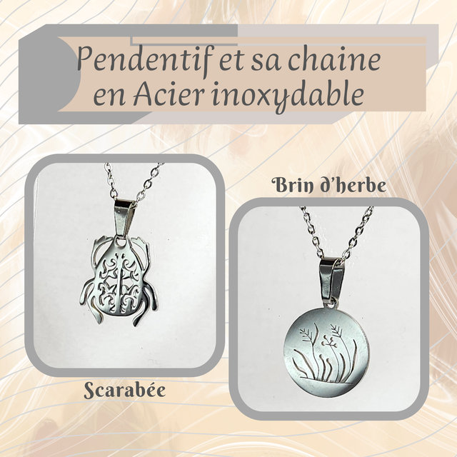 Pendentif M - Thème &quot;Nature&quot;