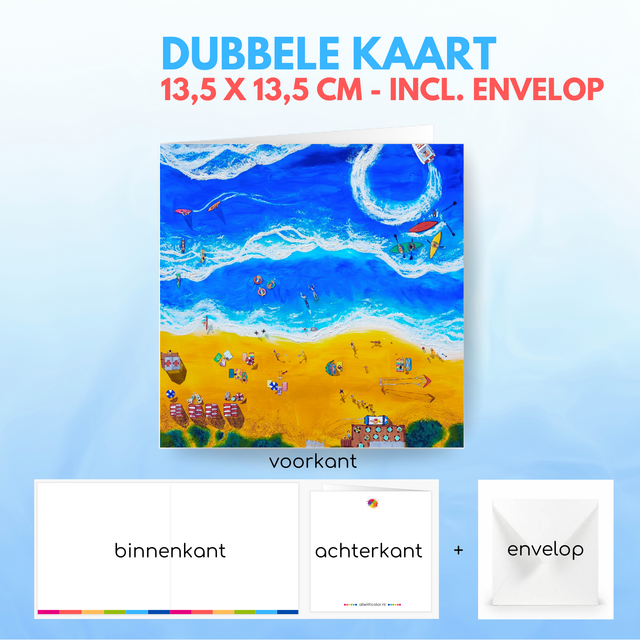 Strand | Dubbele kaart incl. envelop