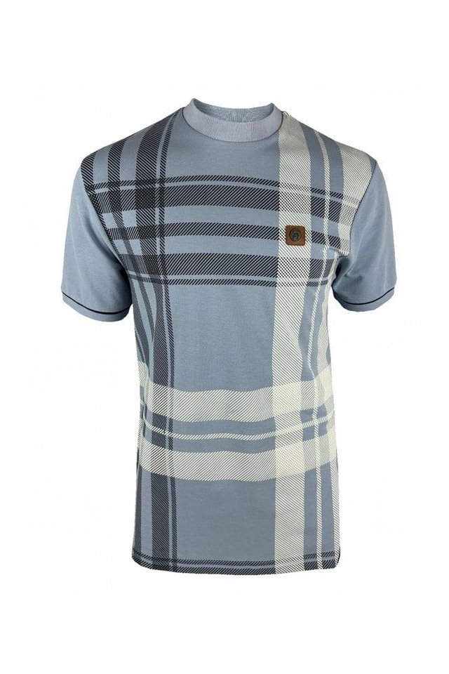 Trojan TR-8882 Oversize Check  Tee - Sky