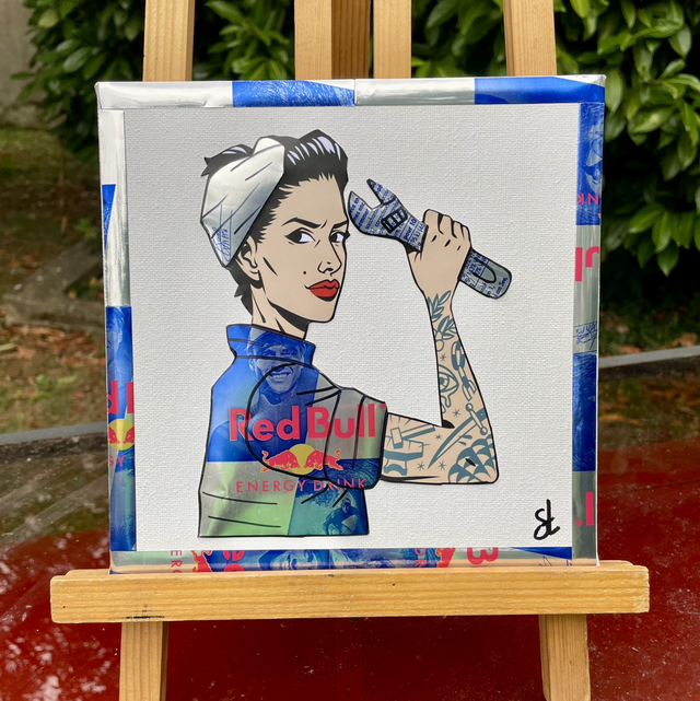 Tableau pin-up vintage 20x20 cm