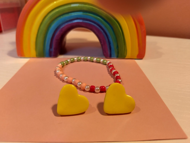 Sunshine Heart Stud Earrings