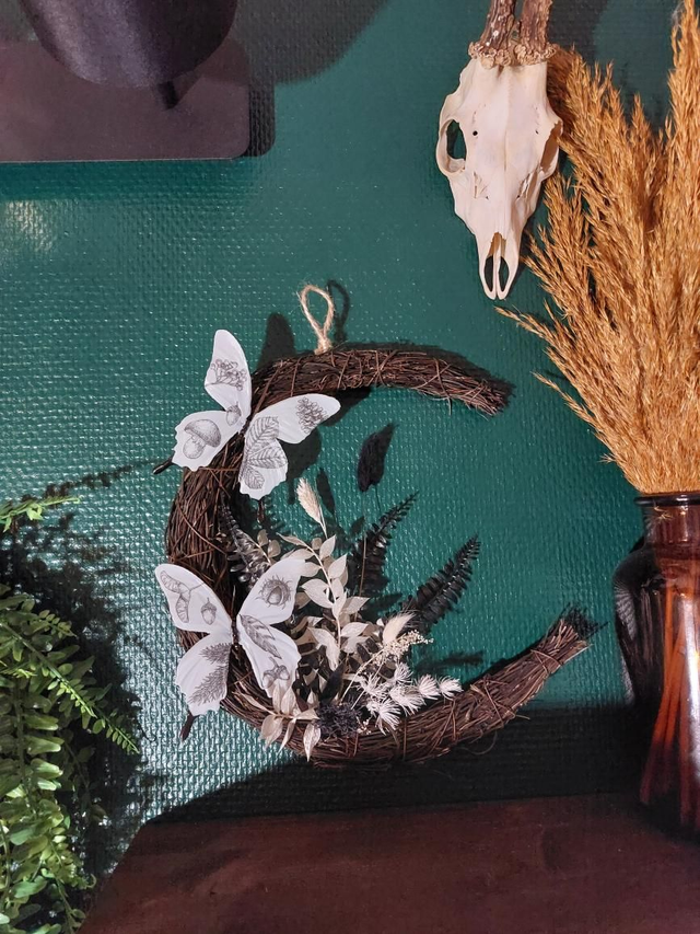 Suspension papillon noir et blanc