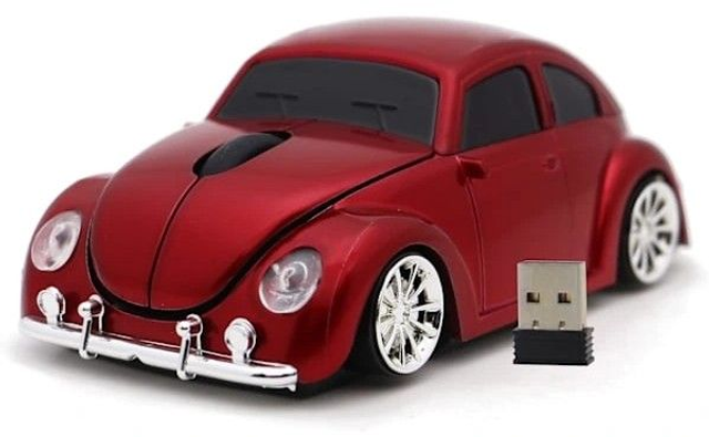 (Röd) Trådlös Mus Sportbilsform Optisk Datormus