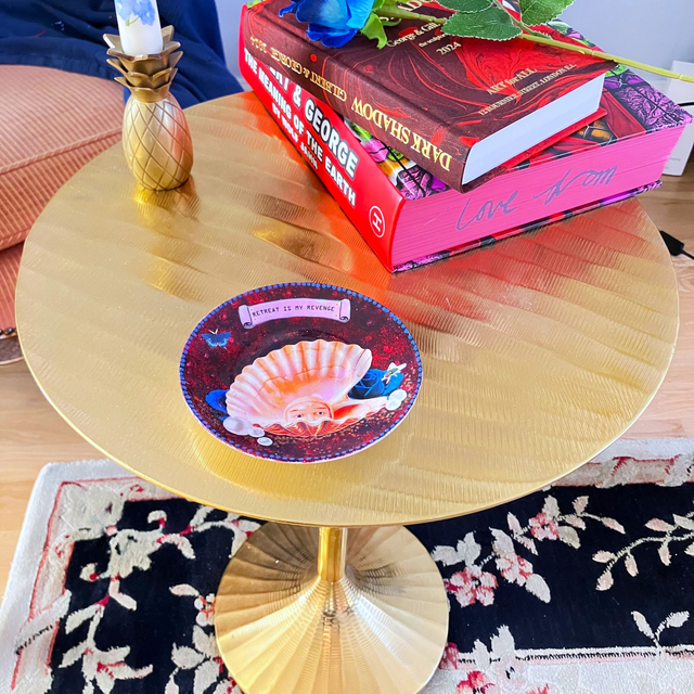 "Retreat is my Revenge" Maroon Upcycled Trinket Dish - House of Frisson