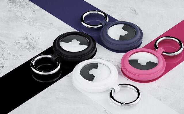 4 Pack Case for AirTag,Air Tag Keyring Holder Protective Cover for Pet Dog Cat