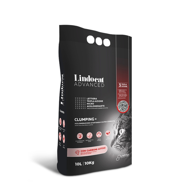 LINDOCAT LETTIERA AGGLOMERANTE ADVANCE CARBONI ATTIVI 10 LT