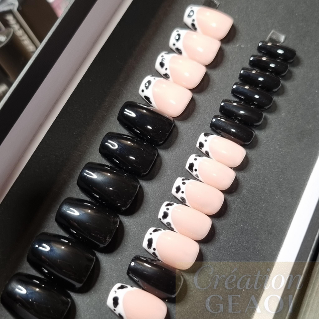 French dalmatien black little coffin xs