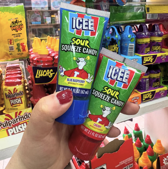 Icee squeeze sour candy 
