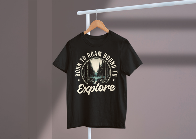 Born To Roam Bound To Explore Outdoor Adventure Travel Fun. Geboren, um herumzustreifen und den Spaß an Outdoor-Abenteuerreisen zu entdecken