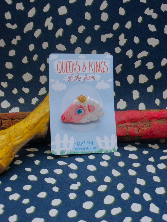 Queens and Kings - of the farm - Sheep Magnet/Brooch  