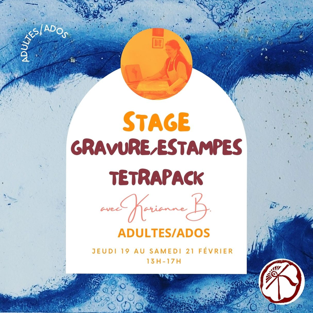 Atelier EXCLUSIVE - STAGE de vacances Adulte/Ado - Gravure sur Tetrapack