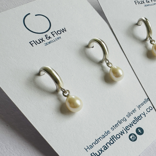 Teardrop Pearl Huggies