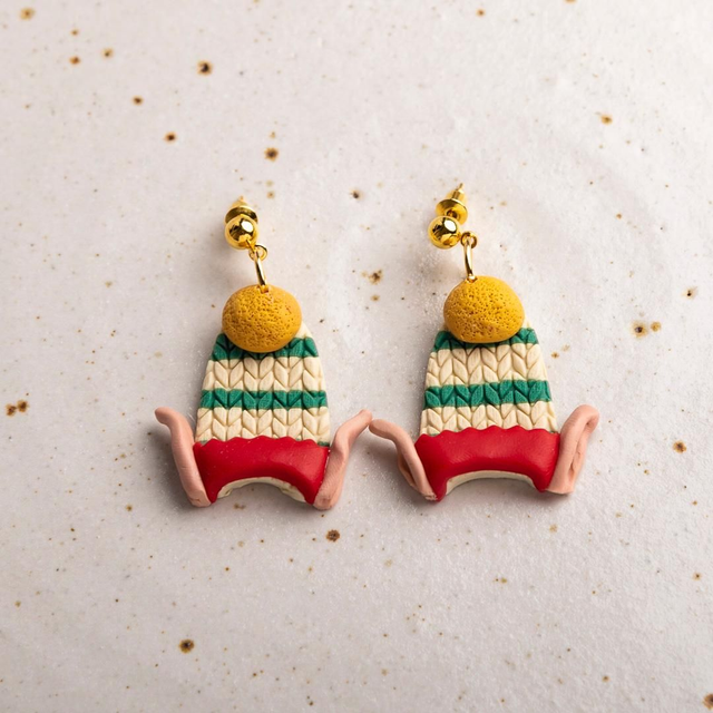 Festive Elf  Knitted Hat