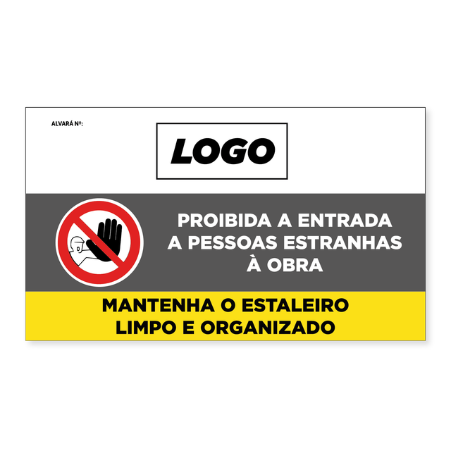 Placa Estaleiro de Obra