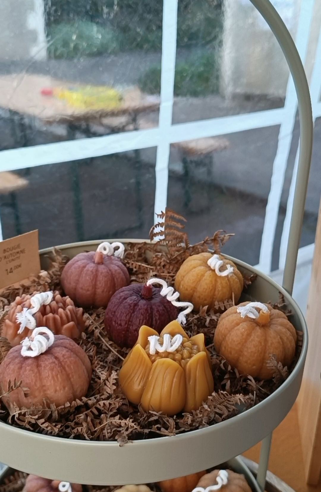 Bougie d&#039;Automne - Citrouille &amp; Fleur
