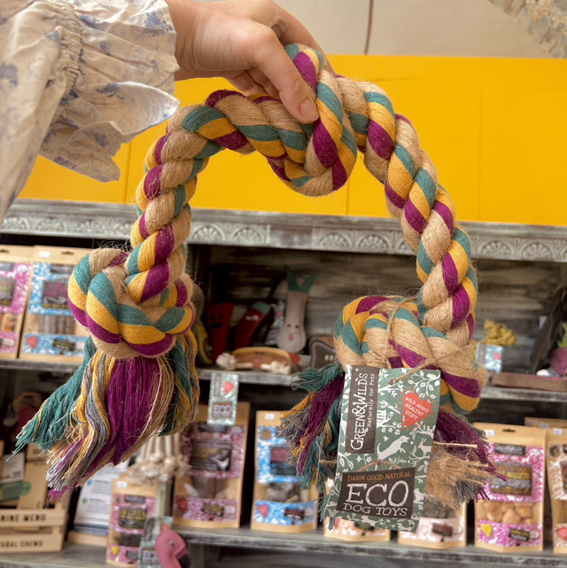 Green & Wild's Big Rope 3 Knot, Eco Dog Toy