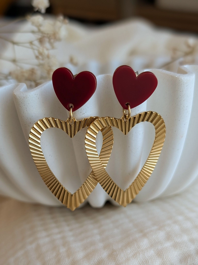 Boucles d'oreilles THELMA bordeaux