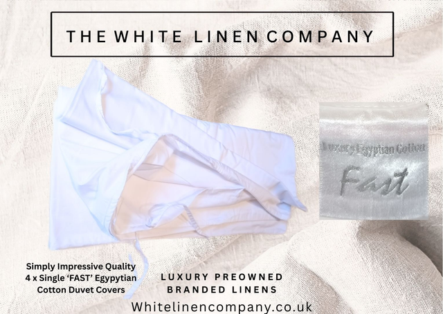 King of Cotton Double with String Ties Exceptional Quality Double White Duvet Cover