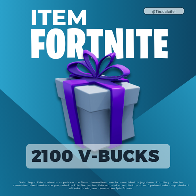 Lote, Skin u otro item de 2100 V-Bucks Via Regalo