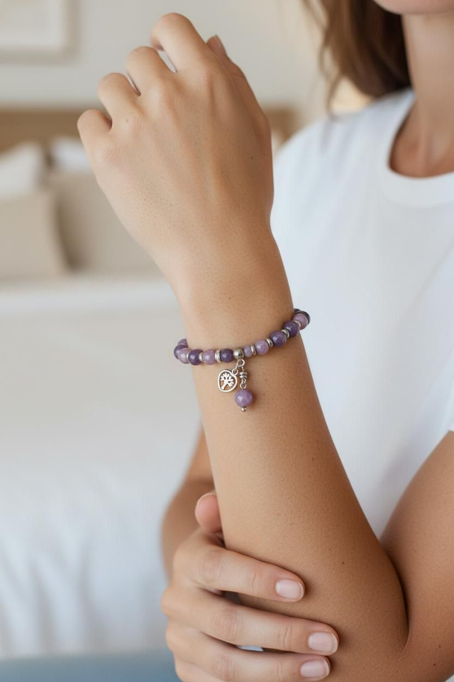 Bracelet Lépidolite - Apaisement & Sérénité
