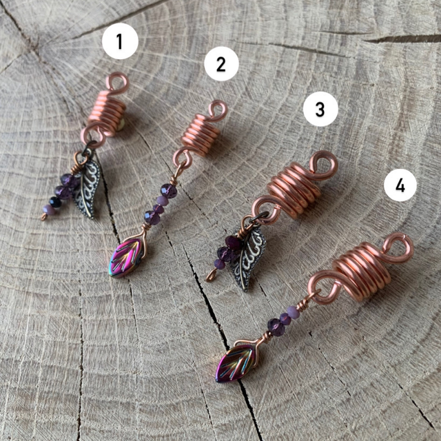 Braderie des Fées - Perles pour Dreads Violine