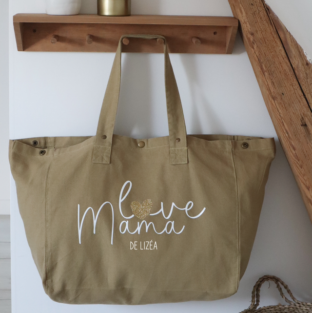 « love mama » mon grand sac personnalisé
