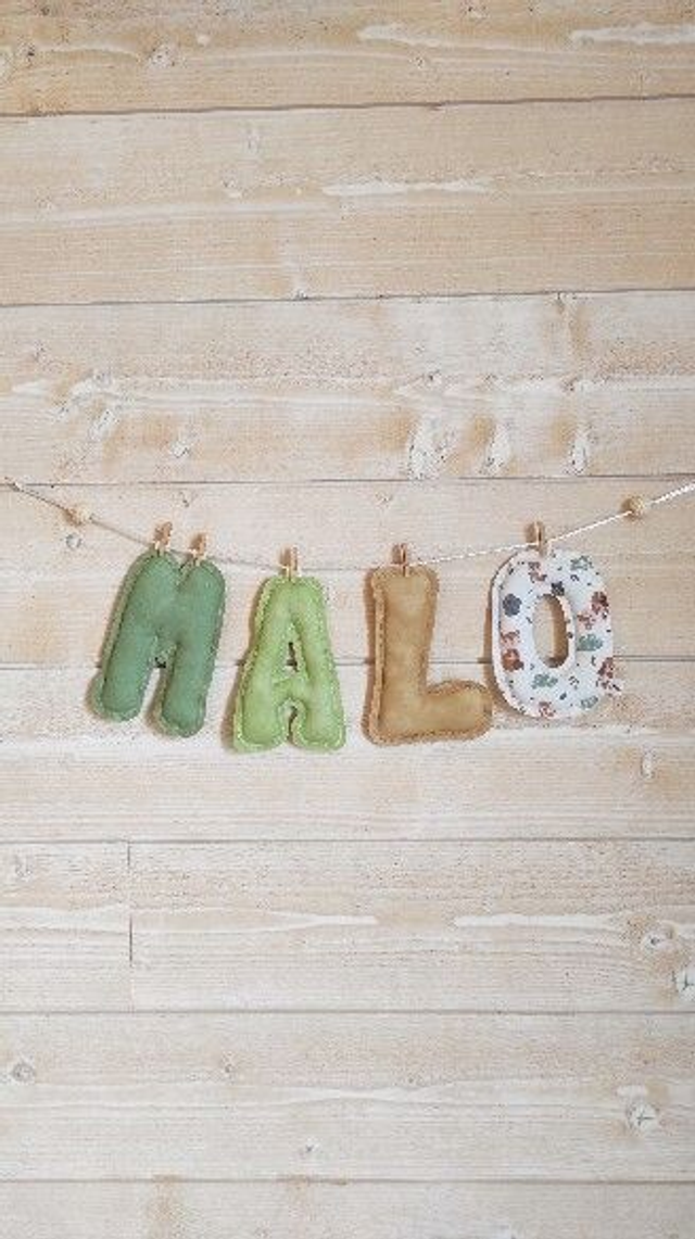 Guirlande prénom modèle MALO