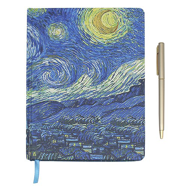 Stationery Van Gogh Starry Night Notepad and Pen