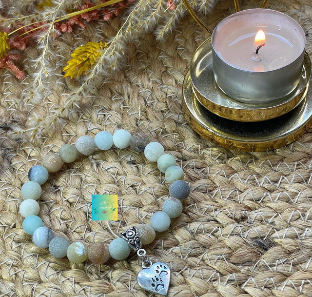 🪶Bracelet en Amazonite givrée