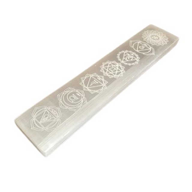 Selenite Flat Bar Charging Plate 20cm - Chakra