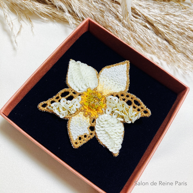 Broche Fleur de naissance Mars Jonquille 
