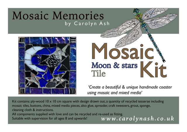 Moon &amp; Stars Mosaic Tile Kit