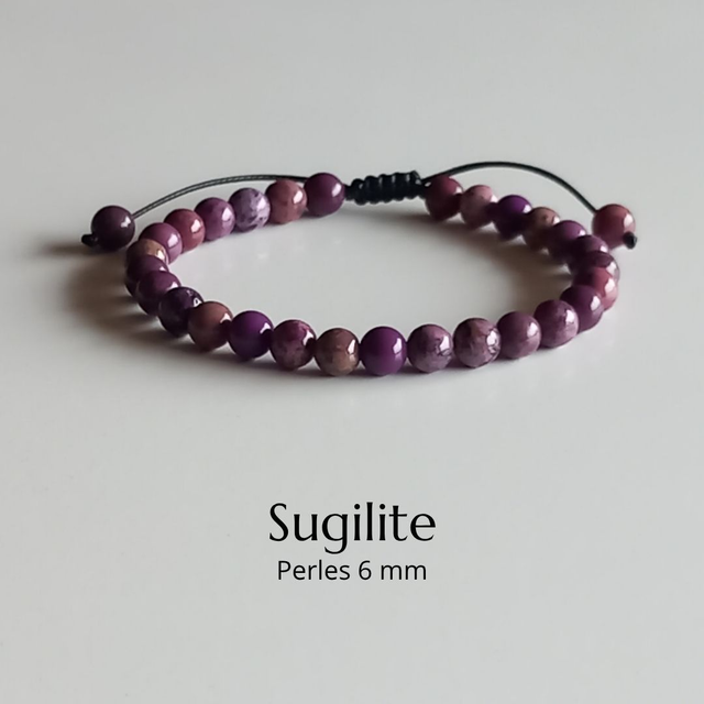 Bracelet ajustable en Sugilite
