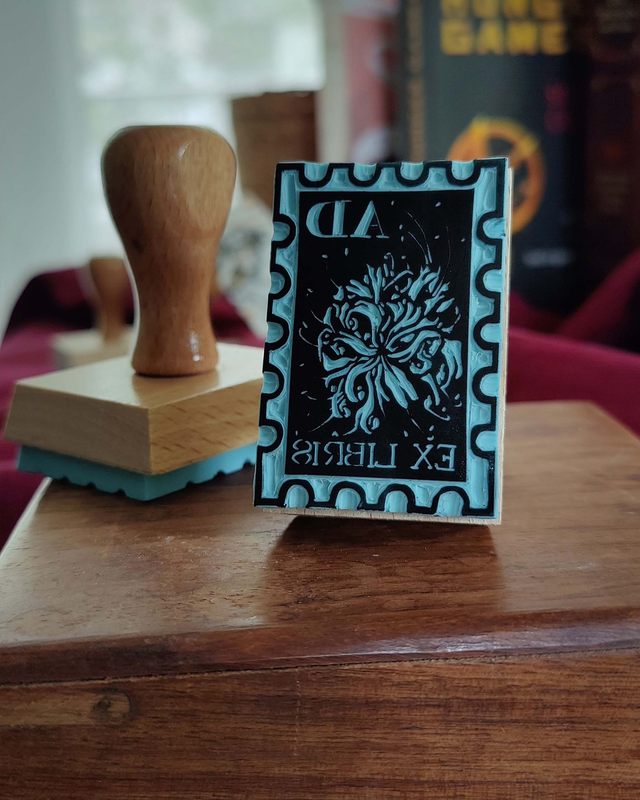 Ex-libris timbre lycoris - Tampon personnalisé