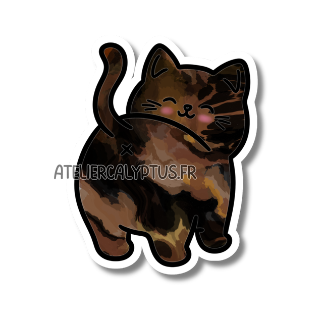 Sticker Chat écaille de tortue