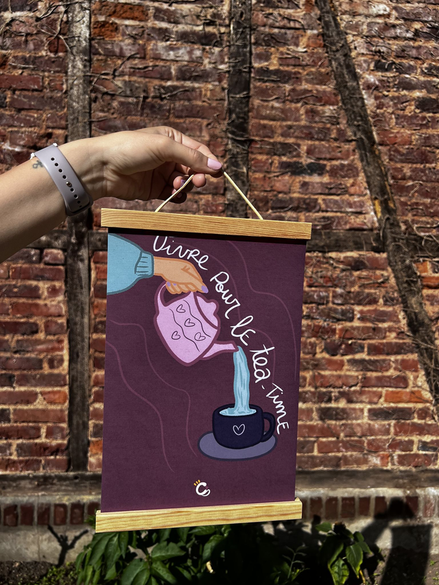 Affiche "Vivre pour le tea-time"