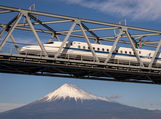 A Blur Above Mount Fuji