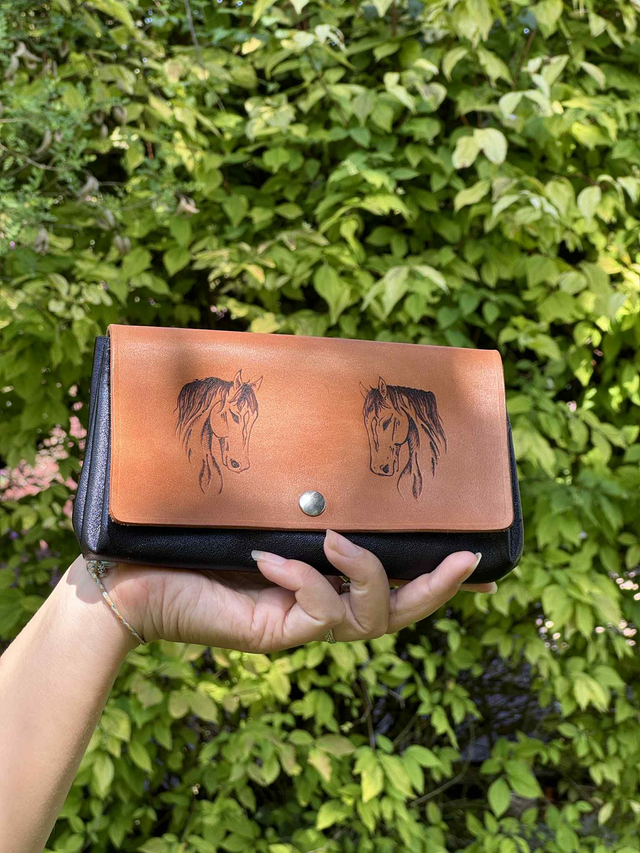 Porte chéquier cheval 