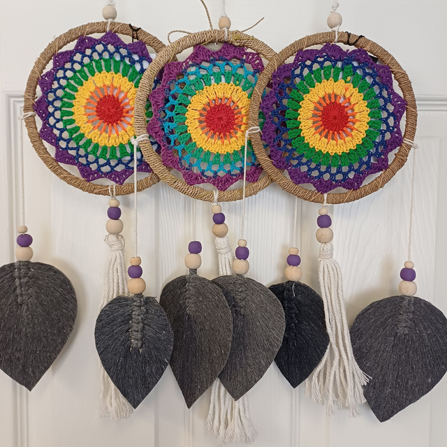 Bali Dream Catcher - Rainbow Elemental Spirits 16cm
